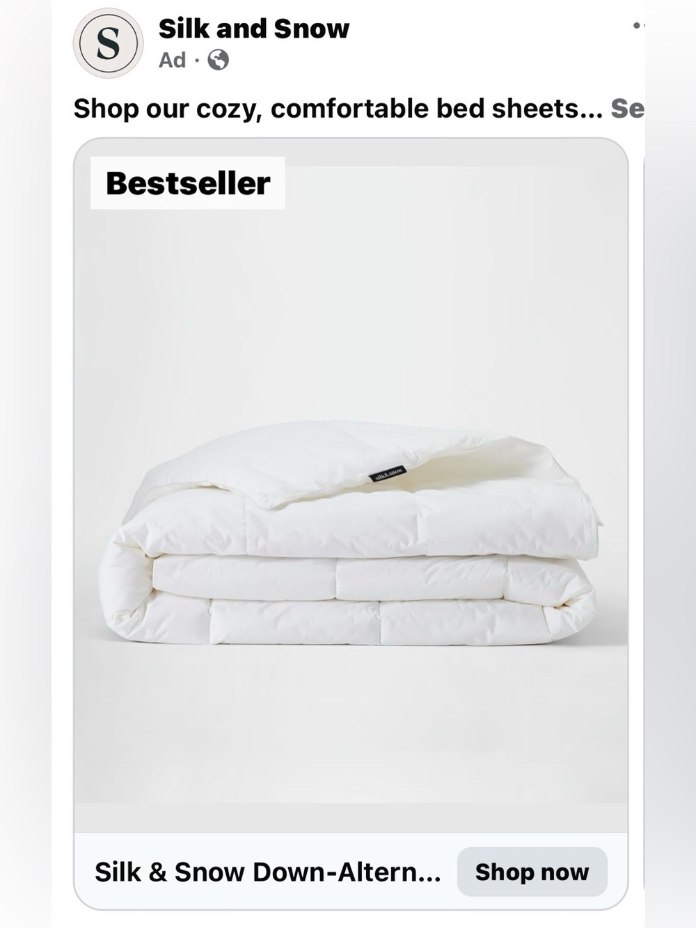 Best Seller - New! $163.85 Silk&Snow All Season Down Alternative Duvet, Queen